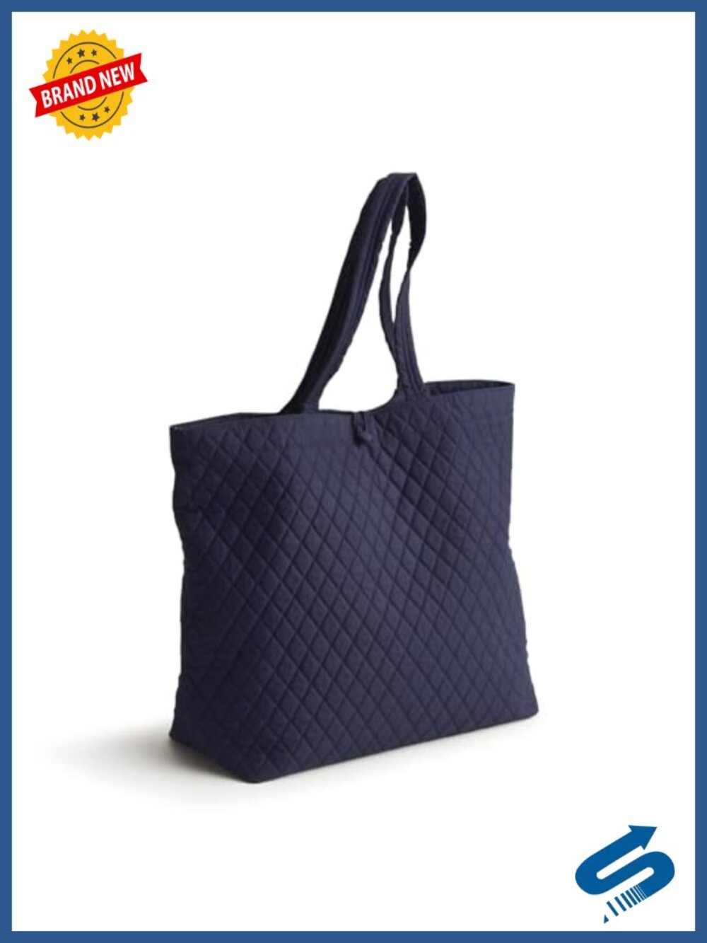 Cotton Quilted Tote Bag Everyday Carry With Pockets
